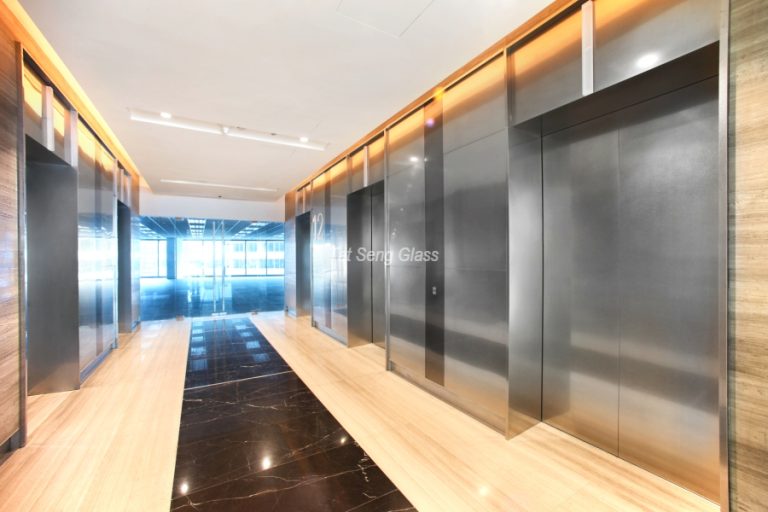 Tat-Seng-Glass-OUE-Stainless-Steel-Cladding-Panels-LIft-Lobby-1